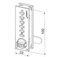 Замок мебельный 601 электронный, кодовый, вертикальный AKS 82429