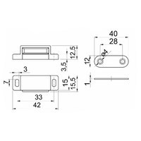 Защелка магнитная мебельная, коричневая N AKS 83929