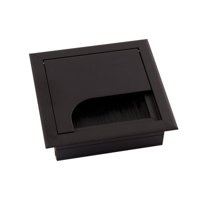 Пропуск кабельный метал. 80*80мм, черный AKS 83767