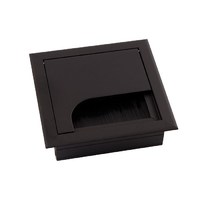 Пропуск кабельный метал. 80*80мм, черный AKS 83767