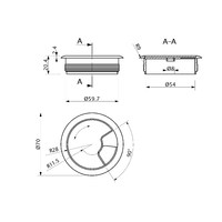 Пропуск кабельный белый AKS 13374