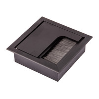 Пропуск кабельный метал. 80*80мм, черный AKS 67357