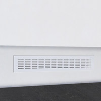 Решетка вентиляционная 480х60мм белая алюминий AKS 65799