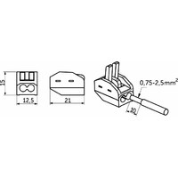 Соединитель клеммный K202, быстрозажимной AKS 91905