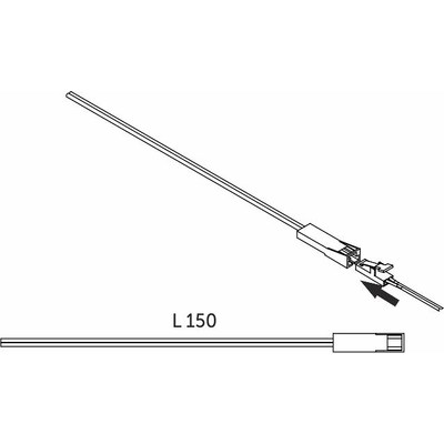 Шнур соединительный (миниконнектор мама- провод), 15 см AKS 78713