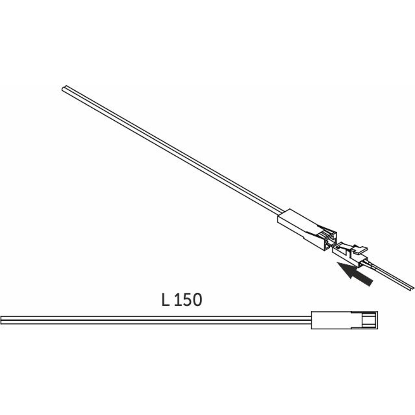 Шнур соединительный (миниконнектор мама- провод), 15 см AKS 78713