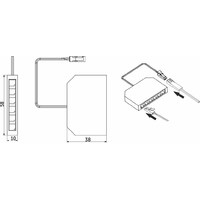 Шнур соединит. с разветвителем для мини коннекторов 6 точ.с миниконнектором, 15 см, AKS 78715