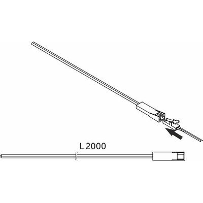 Шнур соединительный (миниконнектор мама- провод), 2 м, AKS 92640