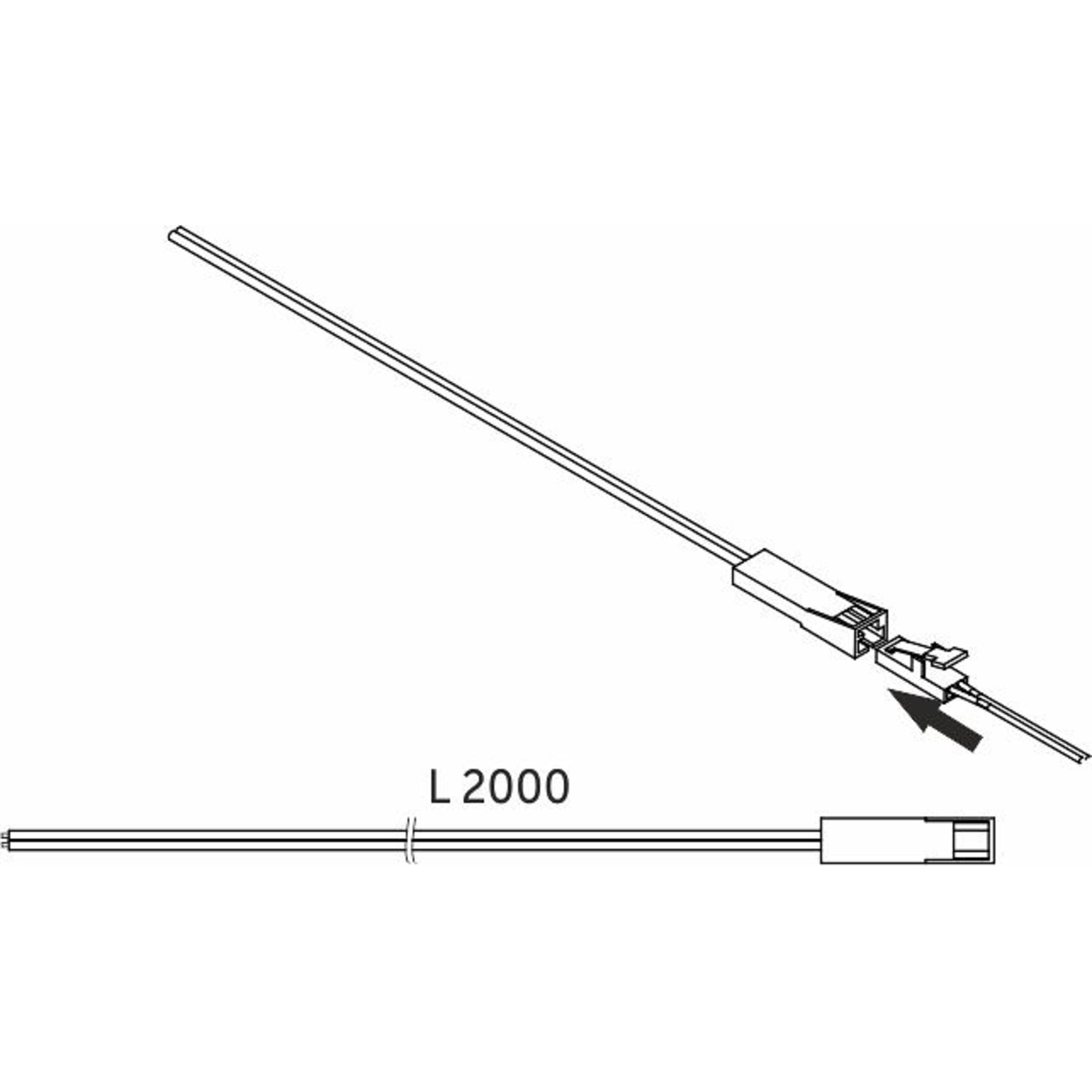 Шнур соединительный (миниконнектор мама- провод), 2 м, AKS 92640