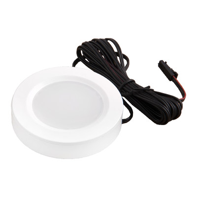 Светильник светодиодный STAR, врезной/накладной, 2W, 12V круглый, хром, 6000К, AKS 75633