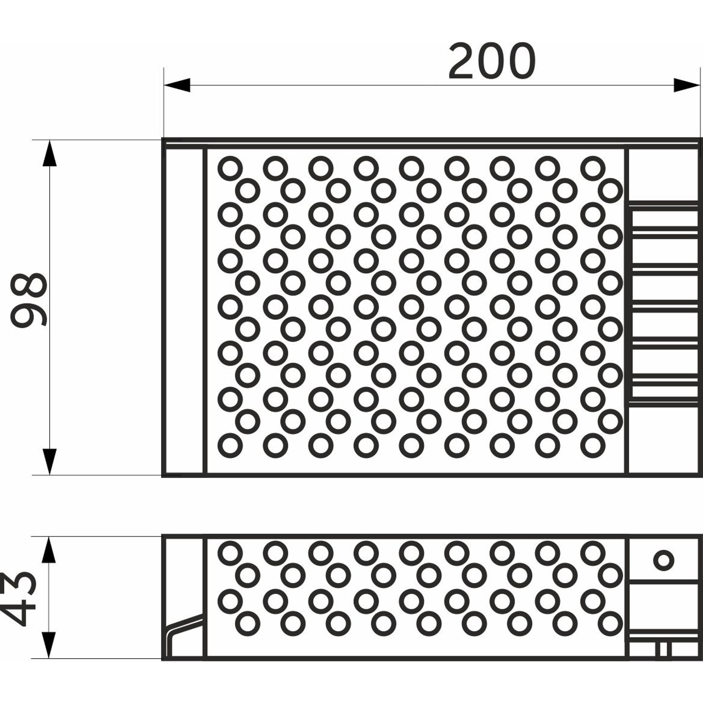 Блок питания Indoor 200W/12V, без вилки и коннектора AKS 72229