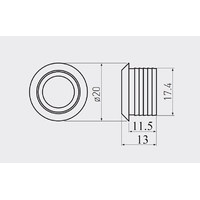Выключатель сенсорный с регулятором яркости, 60W, 12V, синяя подсветка, хром AKS 81751