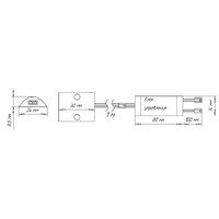 Выключатель бесконтактный, накладной, плоский, 12/24V, 60W/100W, белый, AKS 85338