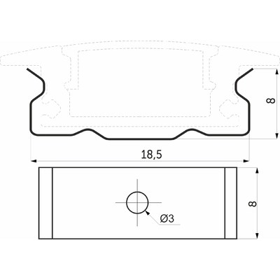 Держатель для накладного профиля LIRA-1707 AKS 77267