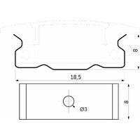 Держатель для накладного профиля LIRA-1707 AKS 77267