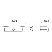Заглушка к алюминиевому профилю LIRA-1707 цвет белый AKS 77268