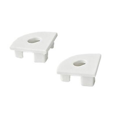 Заглушка к алюминиевому профилю ORION-1616C, форма четверть круга, черная AKS 82536