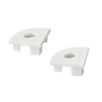 Заглушка к алюминиевому профилю ORION-1616C, форма четверть круга, черная AKS 82536