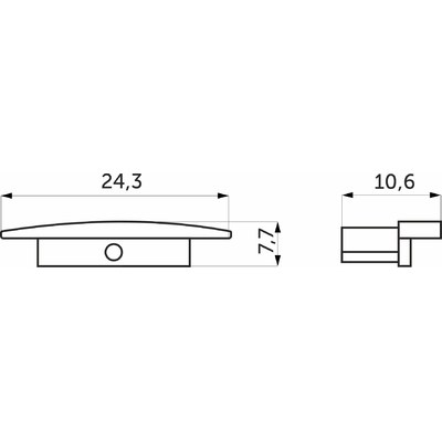 Заглушка к алюминиевому профилю LIRA-1707 цвет черный AKS 89610
