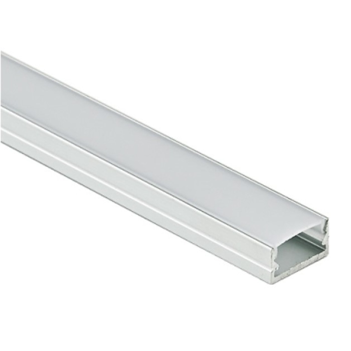 Профиль алюминиевый SIRIUS-1407S накладной с экраном, цвет алюминий, 2м AKS 77255