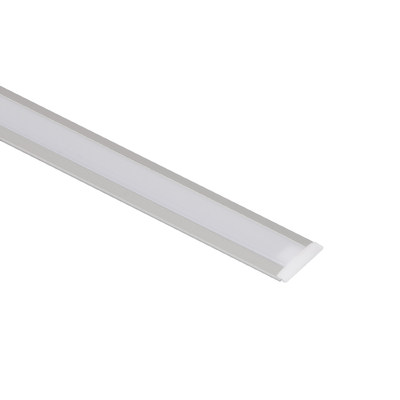 Профиль алюминиевый LIRA-1707 врезной с экраном, цвет белый, 2м AKS 89612