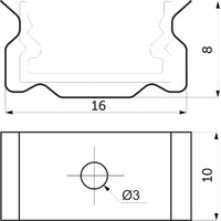 Держатель для накладного профиля SIRIUS-1407S AKS 77266