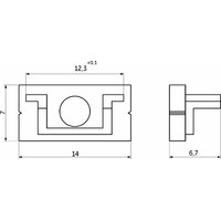Заглушка к алюминиевому профилю SIRIRUS-1407S, цвет белый AKS 77263