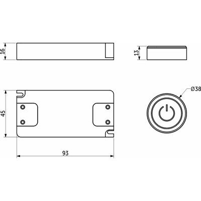 Контроллер для управл.светод. лентой беспр, с выключ. 12/24V, 120/240W, AKS 109241