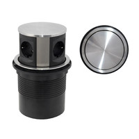 Выдвижной удлинитель 120 мм 4 розетки, сталь 2 м. AKS 78895