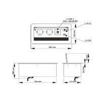 Выдвижной удлинитель AKS Atlas USB, 2 розетки, 2xUSB, HDMI, LAN, черный AKS 78316