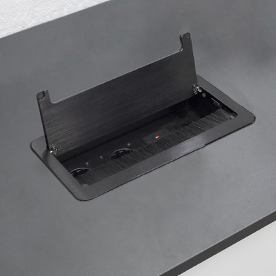 Выдвижной удлинитель AKS Atlas USB, 2 розетки, 2xUSB, HDMI, LAN, черный AKS 78316