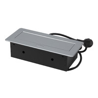 Выдвижной удлинитель AKS NOVA USB, 2 розетки, 2xUSB, алюминий, AKS 78889