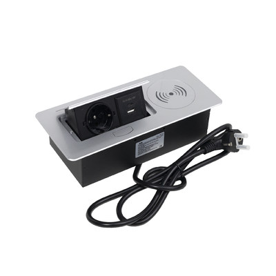 Выдвижной удлинитель NOVA 5, 1 розетка, USB A + C, wireless, алюминий AKS 108729