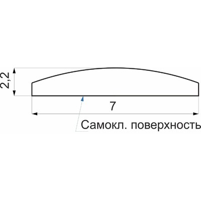 Декор мебельный L 2м, хром РП AKS 13395