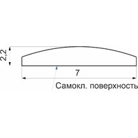Декор мебельный L 2м, хром РП AKS 13395