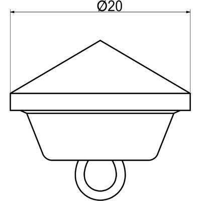 Пуговица мебельная СТЕКЛО на ножке d22 AKS 74995