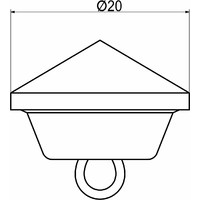 Пуговица мебельная СТЕКЛО на ножке d22 AKS 74995
