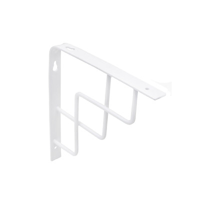 Полкодержатель QUADRO 150*150*20*3, белый AKS  68562