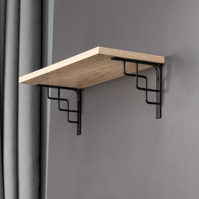 Полкодержатель QUADRO 250*250*20*3, черный AKS  68561