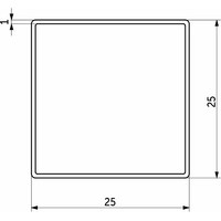 Труба квадр. L-3000 25*25 (1,4кг/1,0мм) QUADRO, черный AKS 112540