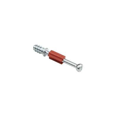 Шток эксцентрика 7*34 (45) мм с пластиковой красной муфтойм (1уп100 шт)  AKS 66370