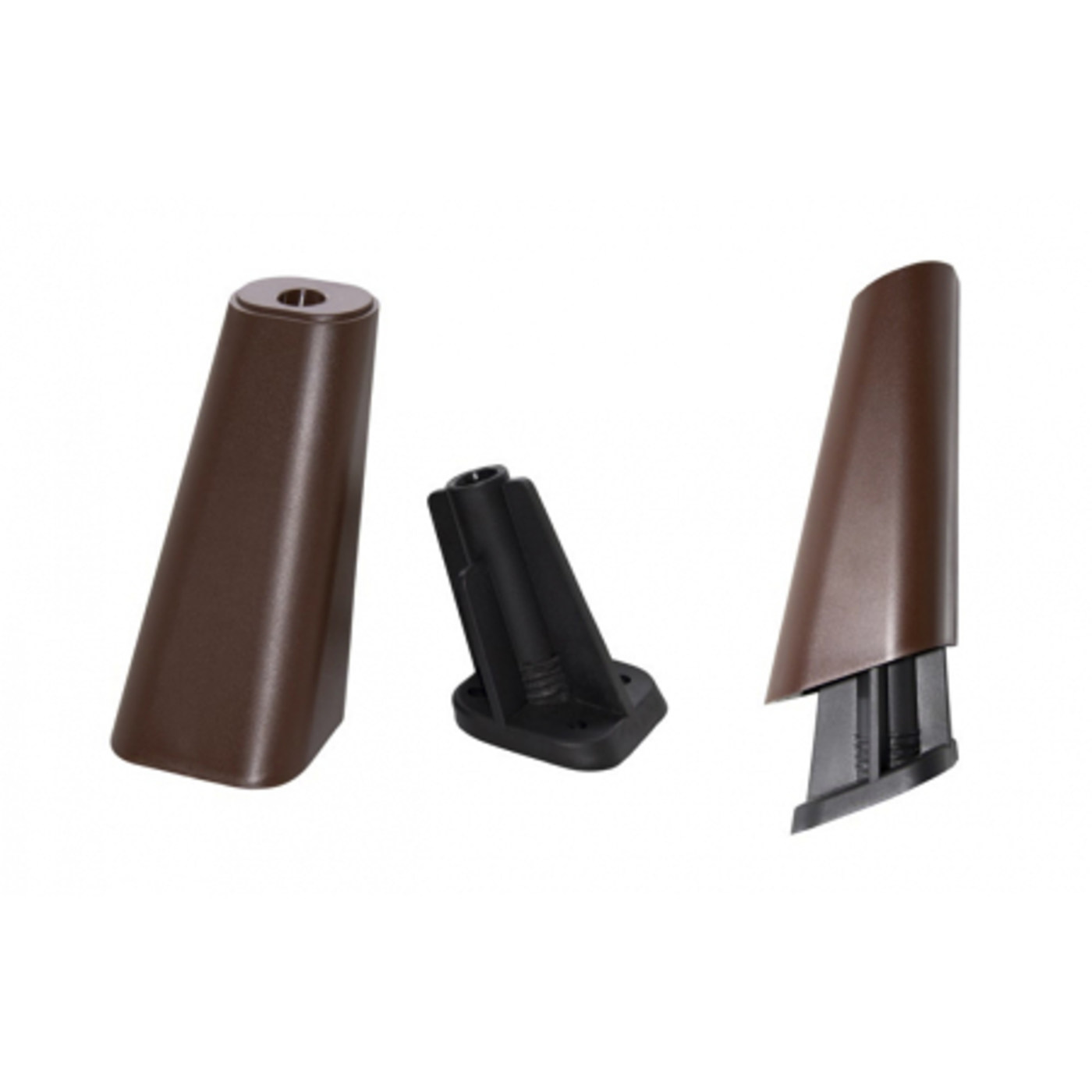 Опора мебельная пластик Т-4 (Орех) Н-120