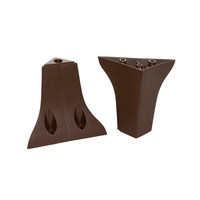 Опора мебельная пластик Т-3 (Орех) Н-120