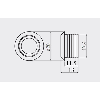 Выключатель сенсорный с регулятором яркости, 60W, 12V, синяя подсветка, хром AKS 81751