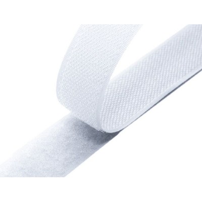 Лента контактная липучка 50 мм. 101 (белая) (рол 25 м)