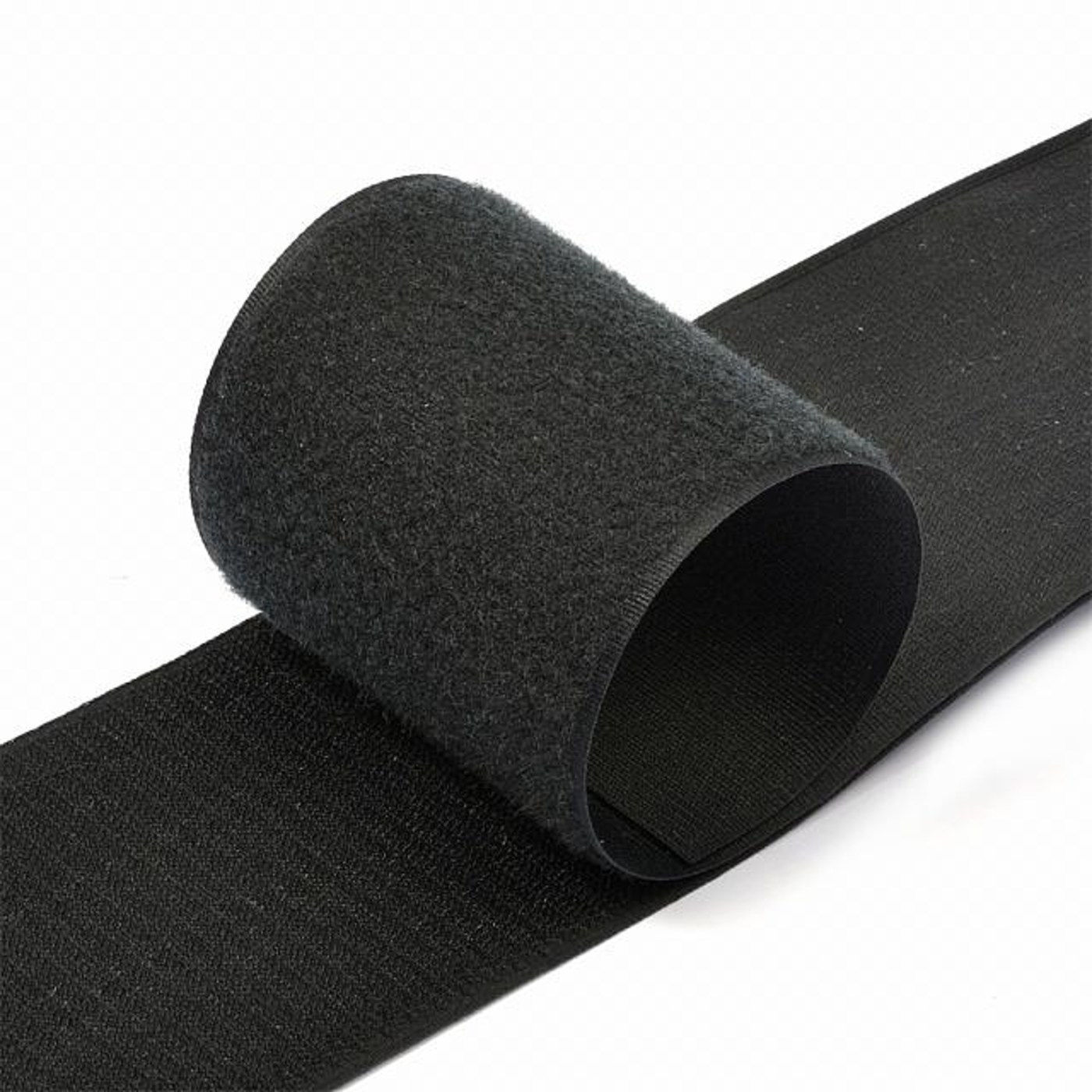 Лента контактная липучка 50 мм. 322 (чёрная) (рол 25 м)