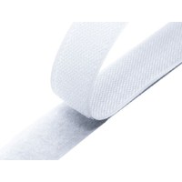 Лента контактная липучка 25 мм. 101 (белая) (рол 25 м)