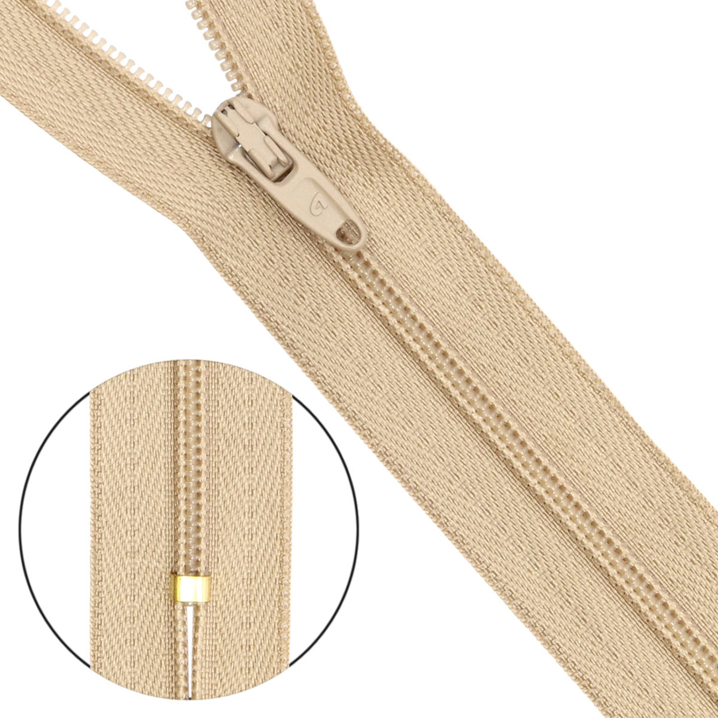 Молния 5 (АП) 276 (светло бежевая) (рол 200 м)