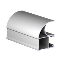 Профиль вертик. алюм. Асимметрич. С-образн. Серебро ( 5.4 х 0,9) АВД-0564