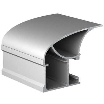 Профиль вертик. алюм. Асимметрич. Лагуна Серебро ( 5.4 х 1,0 ) АВД-0502